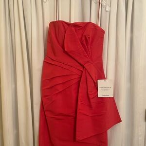 carolina herrera hot pink cocktail dress